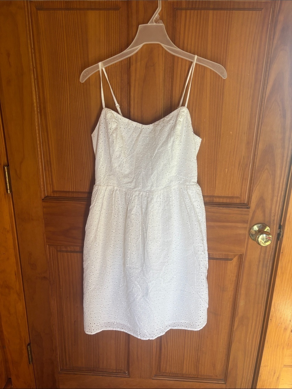 Old Navy White Eyelet Spaghetti Strap Mini Dress